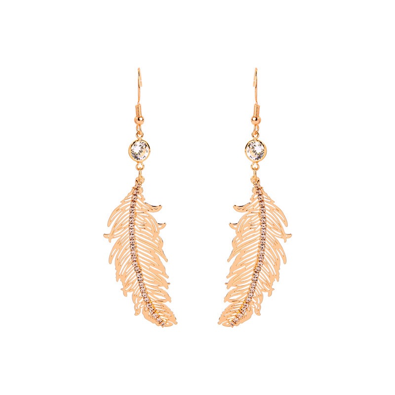 Fashion feather design earring