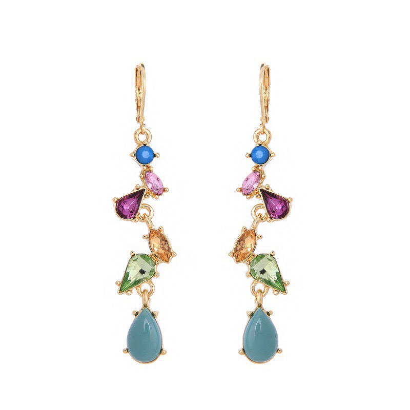 Fashion color stone earring