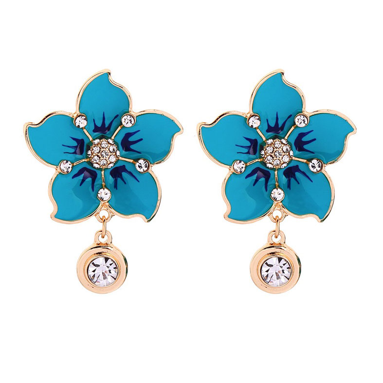 Fashion color flower design earring